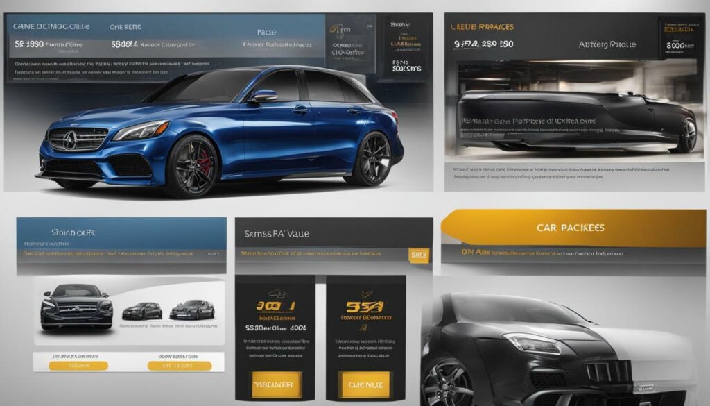 packages tiered pricing entry level full details options
